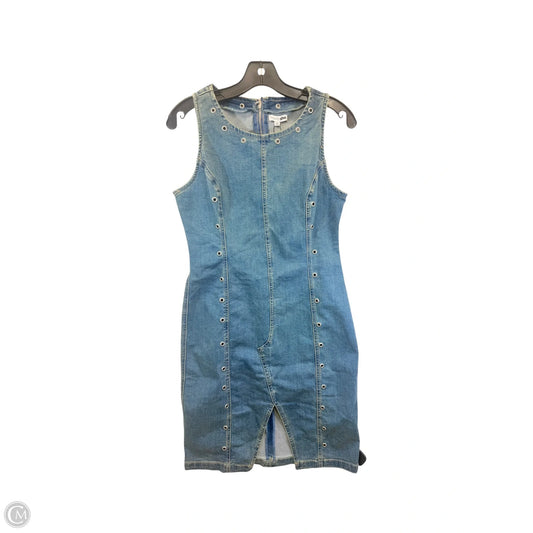 Dress Casual Short By Fashion Nova In Blue Denim, Size: M