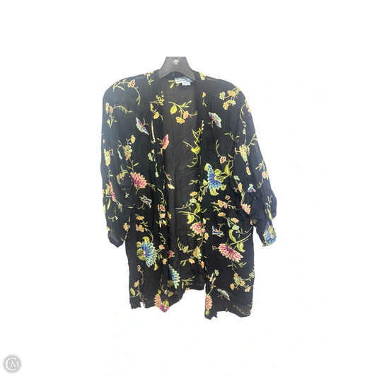 Kimono By All That Glitters In Floral Print, Size: Osfm