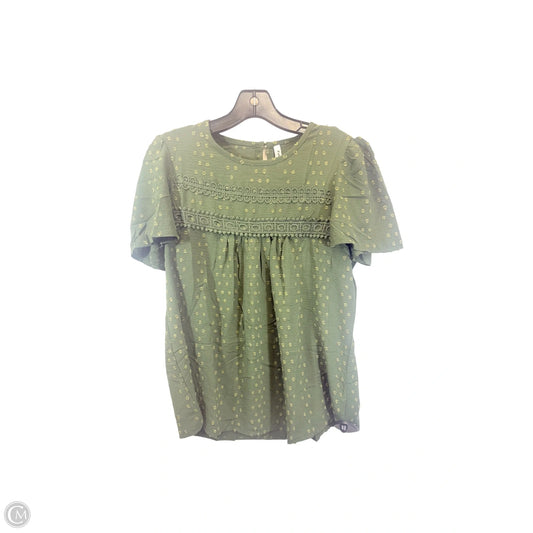 Top Short Sleeve By Falechay In Green, Size: S