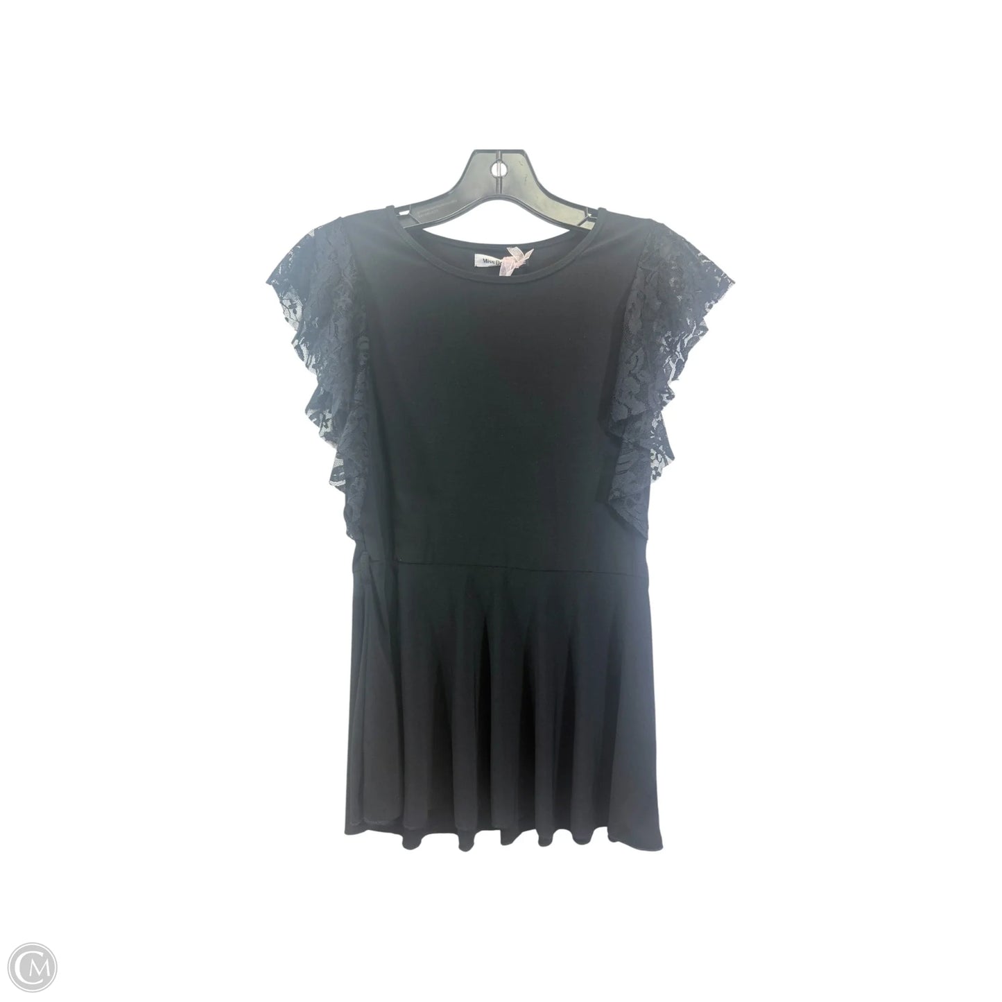 Top Short Sleeve By Miss Donna In Black, Size: L