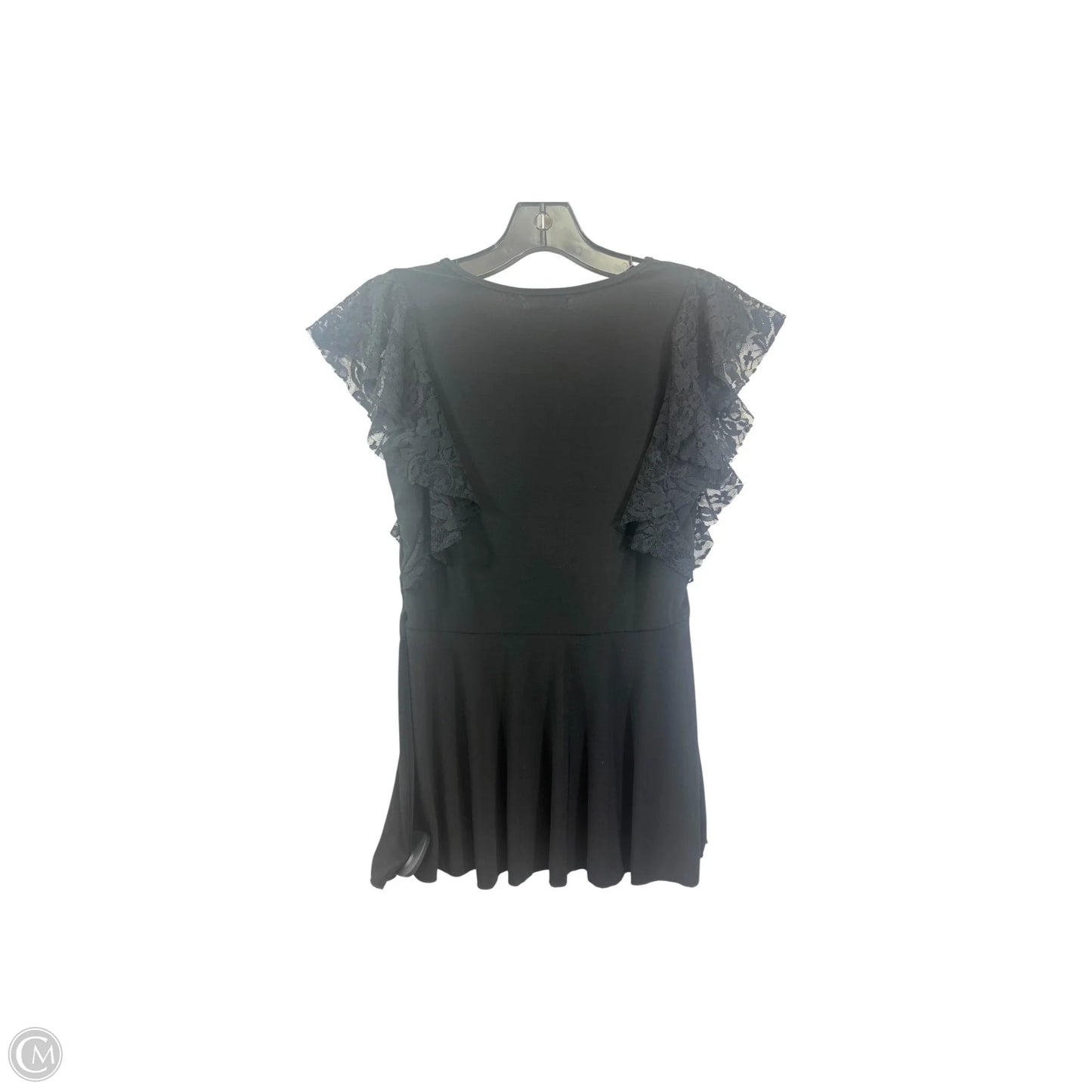 Top Short Sleeve By Miss Donna In Black, Size: L
