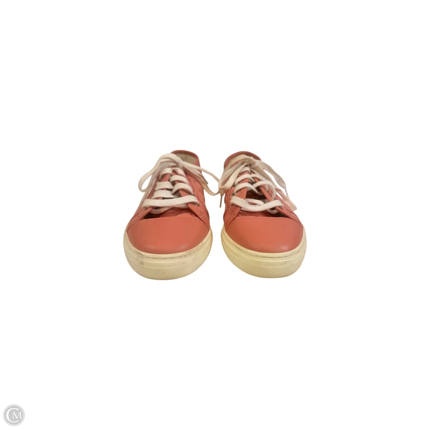 Shoes Luxury Designer By Gucci In Pink & White, Size: 11