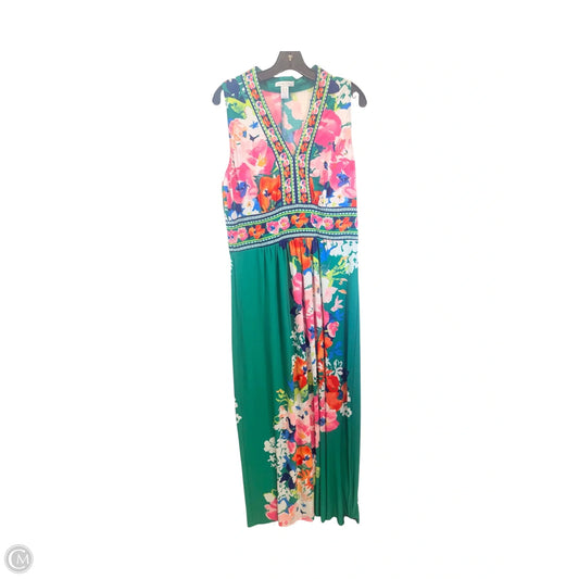Dress Casual Maxi By London Times In Floral Print, Size: Xl
