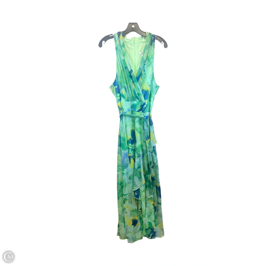 Dress Casual Maxi By London Times In Blue & Green, Size: Xl