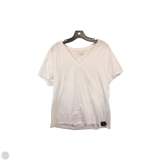 Top Short Sleeve Basic By Banana Republic In White, Size: Xl