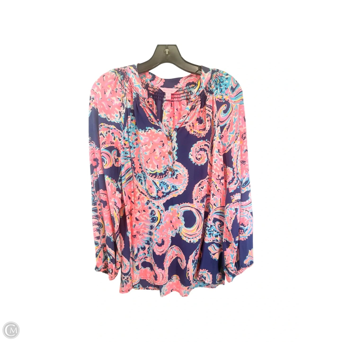 Top 3/4 Sleeve Designer By Lilly Pulitzer In Paisley Print, Size: S