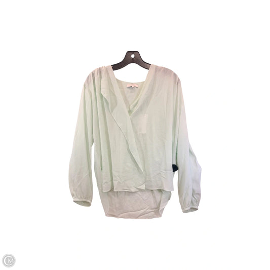Top Long Sleeve By Vince In Green, Size: M