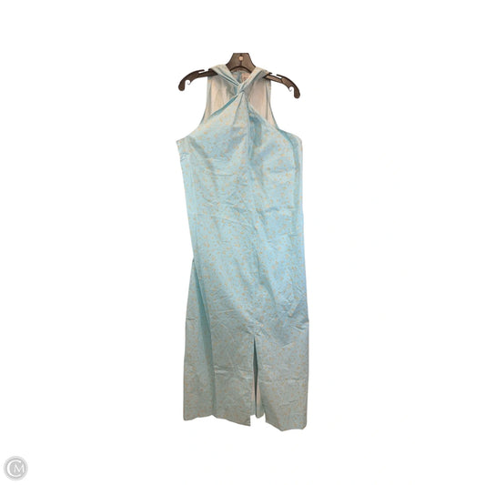Dress Casual Maxi By Ganni In Blue & Yellow, Size: Xl