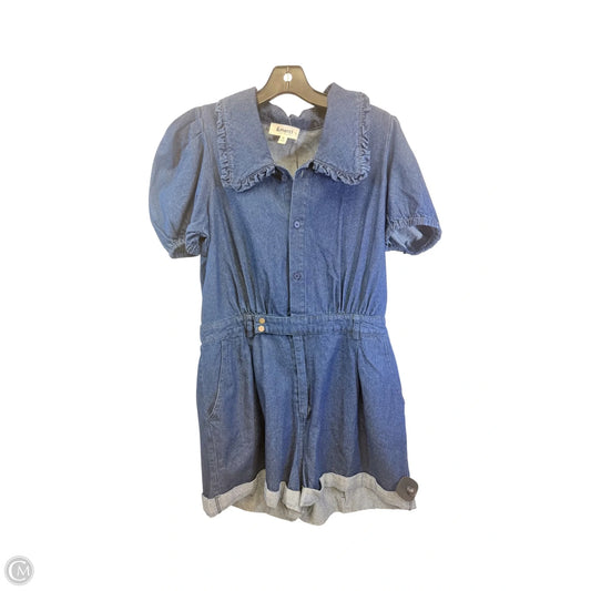 Romper By &merci In Blue Denim, Size: M