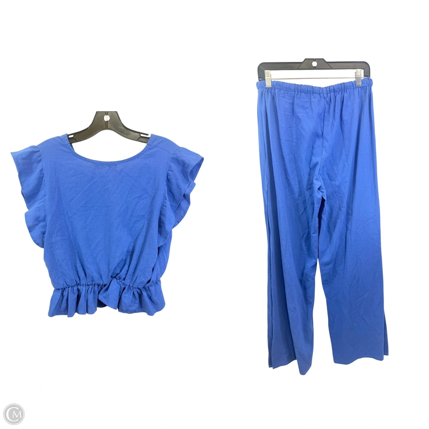 Pants Set 2pc By FancyInn In Blue, Size: L