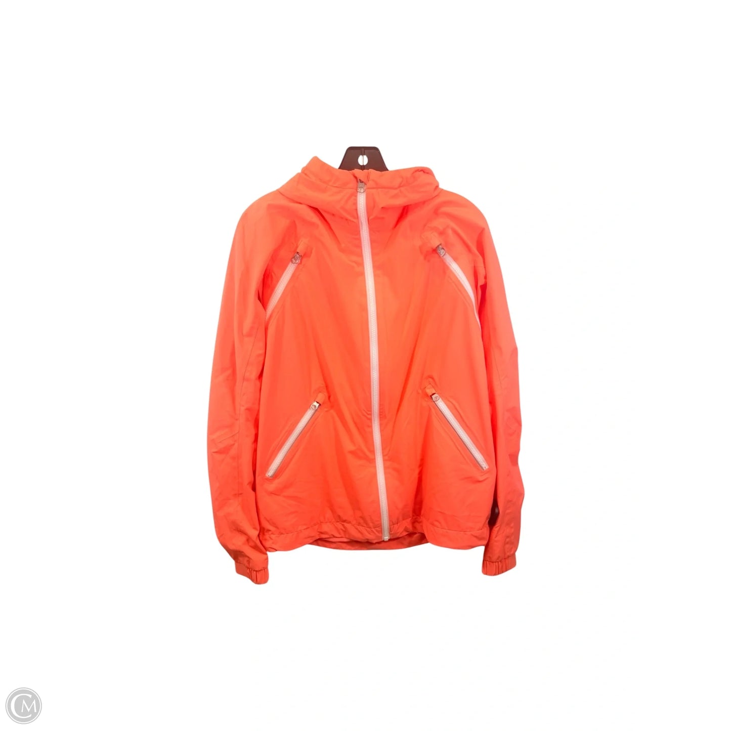 Athletic Jacket By Lululemon In Orange, Size: 8