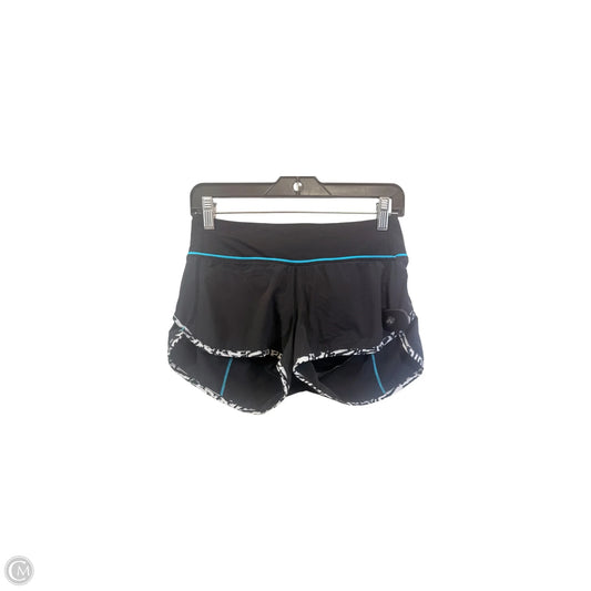 Athletic Shorts By Lululemon In Black & Blue, Size: 6