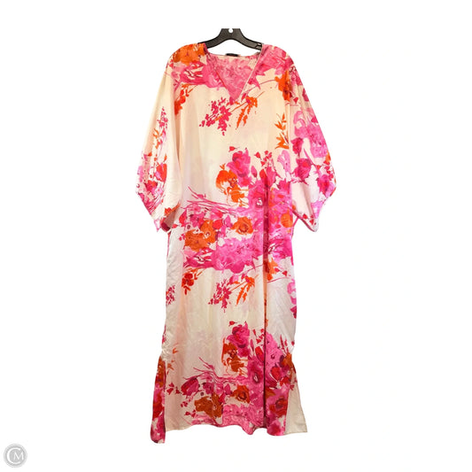 Dress Casual Maxi By Natori In Orange & Pink, Size: L