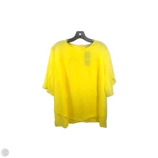 Top Short Sleeve By Elesol In Yellow, Size: Xl