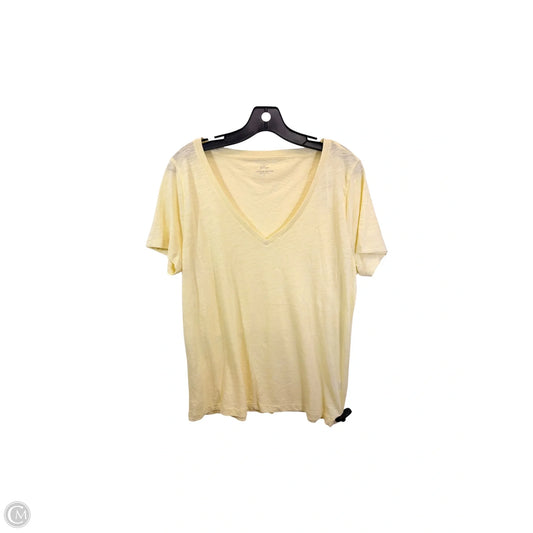 Top Short Sleeve Basic By J. Crew In Yellow, Size: L