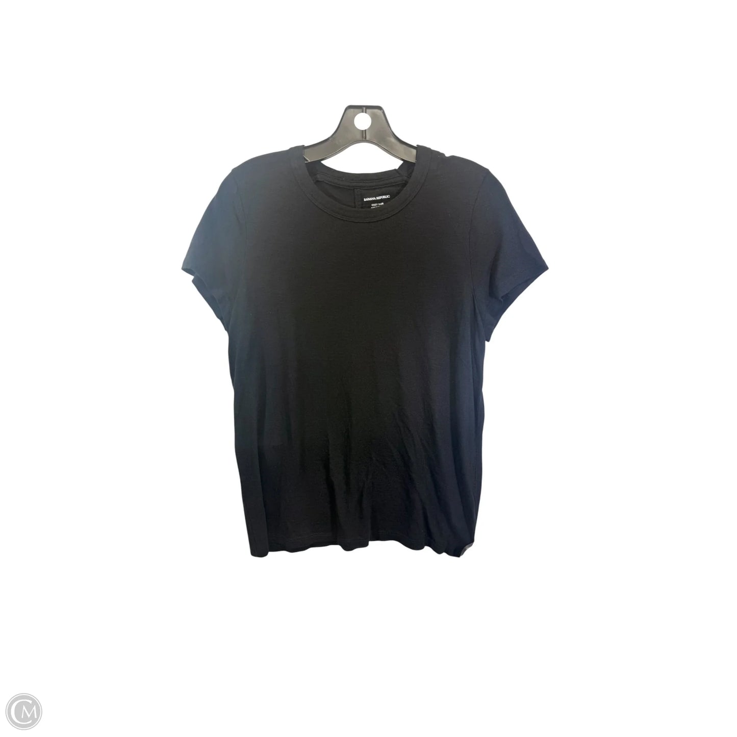 Top Short Sleeve Basic By Banana Republic In Black, Size: L