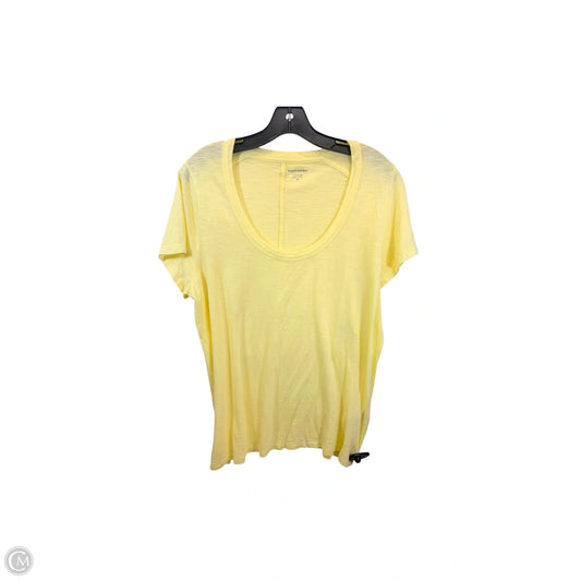 Top Short Sleeve Basic By Banana Republic In Yellow, Size: Xl