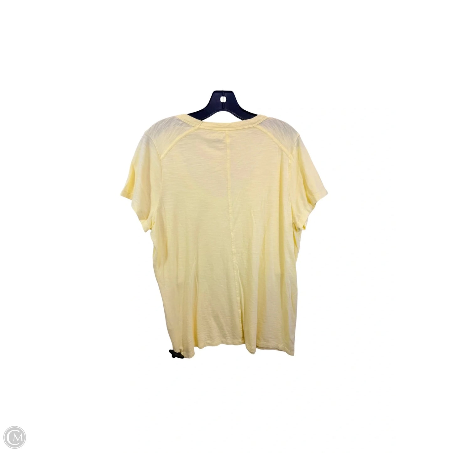 Top Short Sleeve Basic By Banana Republic In Yellow, Size: Xl