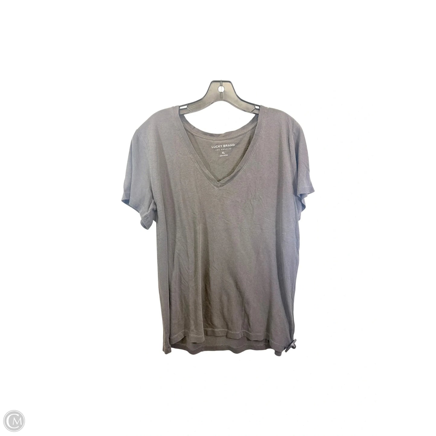 Top Short Sleeve Basic By Lucky Brand In Grey, Size: Xl