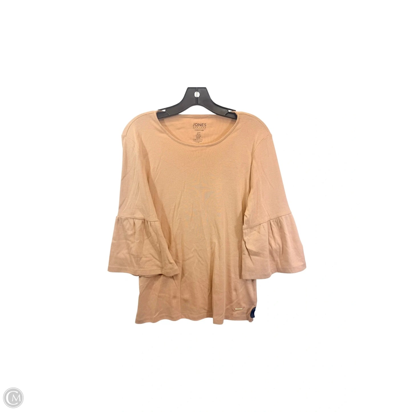 Top 3/4 Sleeve By Jones New York In Tan, Size: M