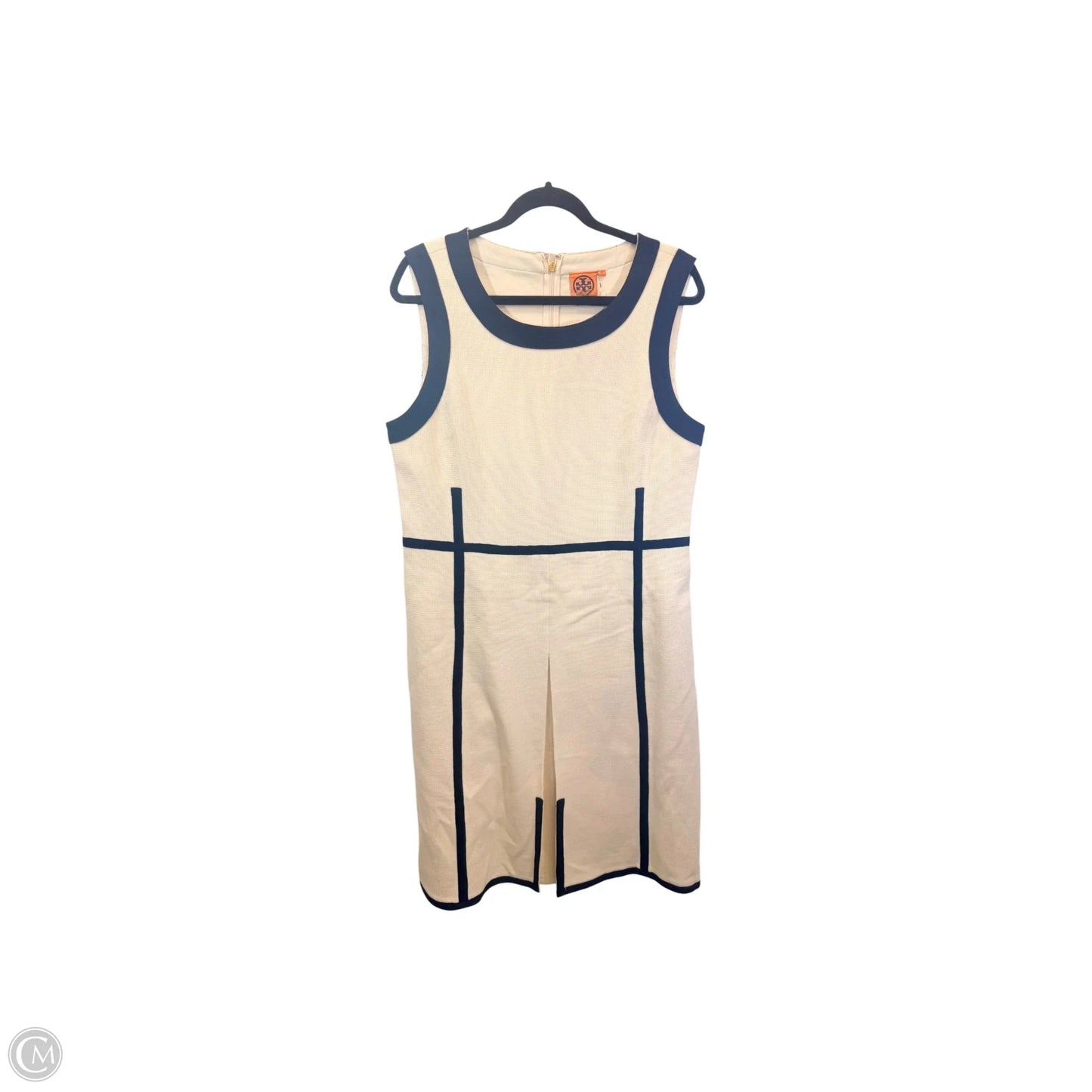 Dress Designer By Tory Burch In Blue & Cream, Size: Xl