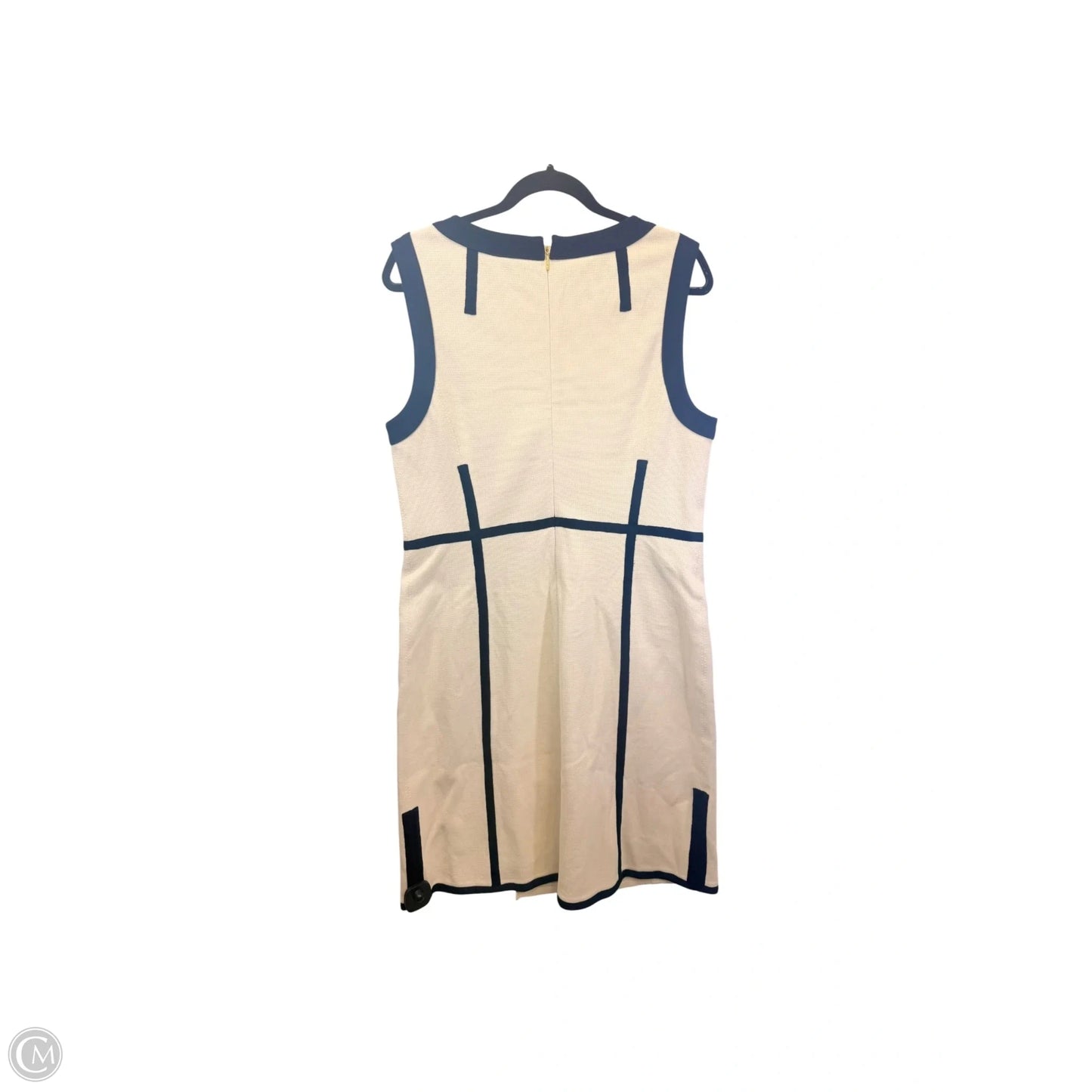 Dress Designer By Tory Burch In Blue & Cream, Size: Xl