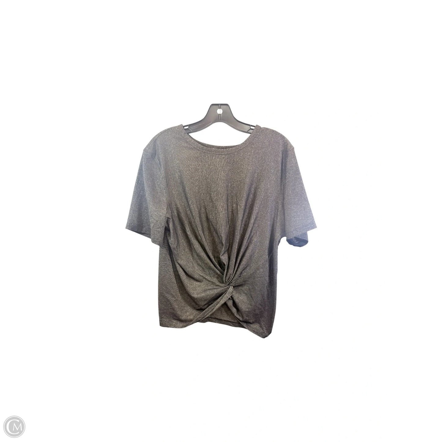 Athletic Top Short Sleeve By Lululemon In Black & Gold, Size: 8