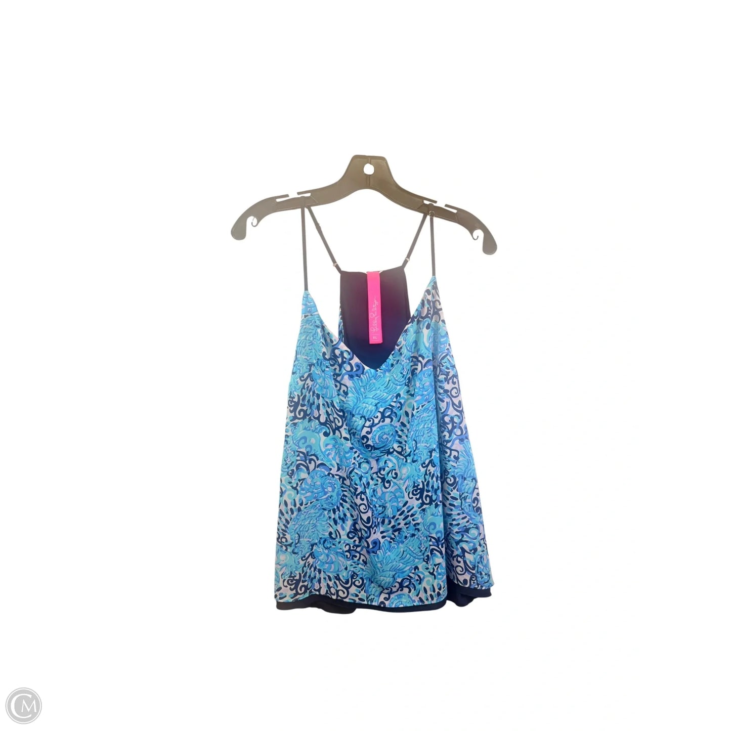 Top Sleeveless Designer By Lilly Pulitzer In Blue & White, Size: Xl
