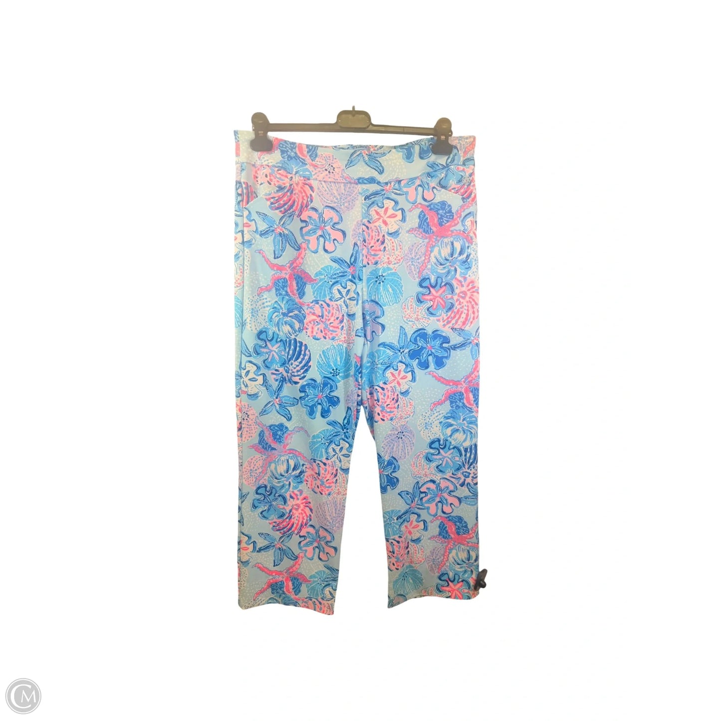Pants Designer By Lilly Pulitzer In Blue & Pink, Size: 14