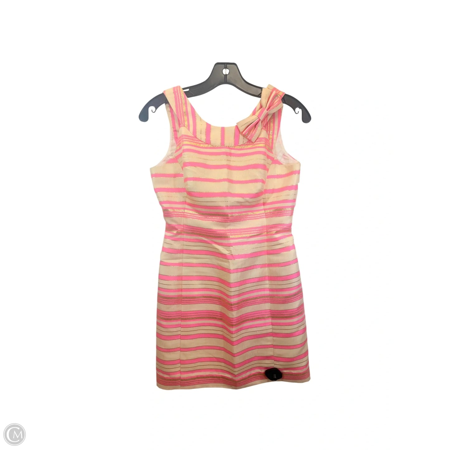 Dress Designer By Lilly Pulitzer In Gold & Pink, Size: 0