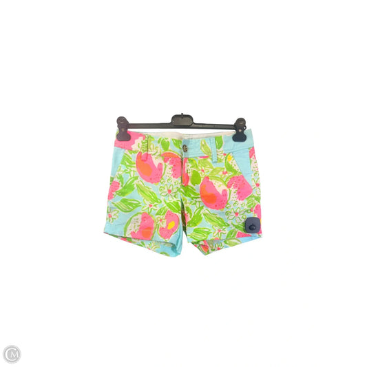 Shorts Designer By Lilly Pulitzer In Green & Pink, Size: 0