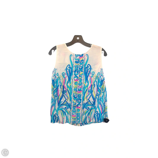 Top Sleeveless Designer By Lilly Pulitzer In Blue & Purple, Size: Xs