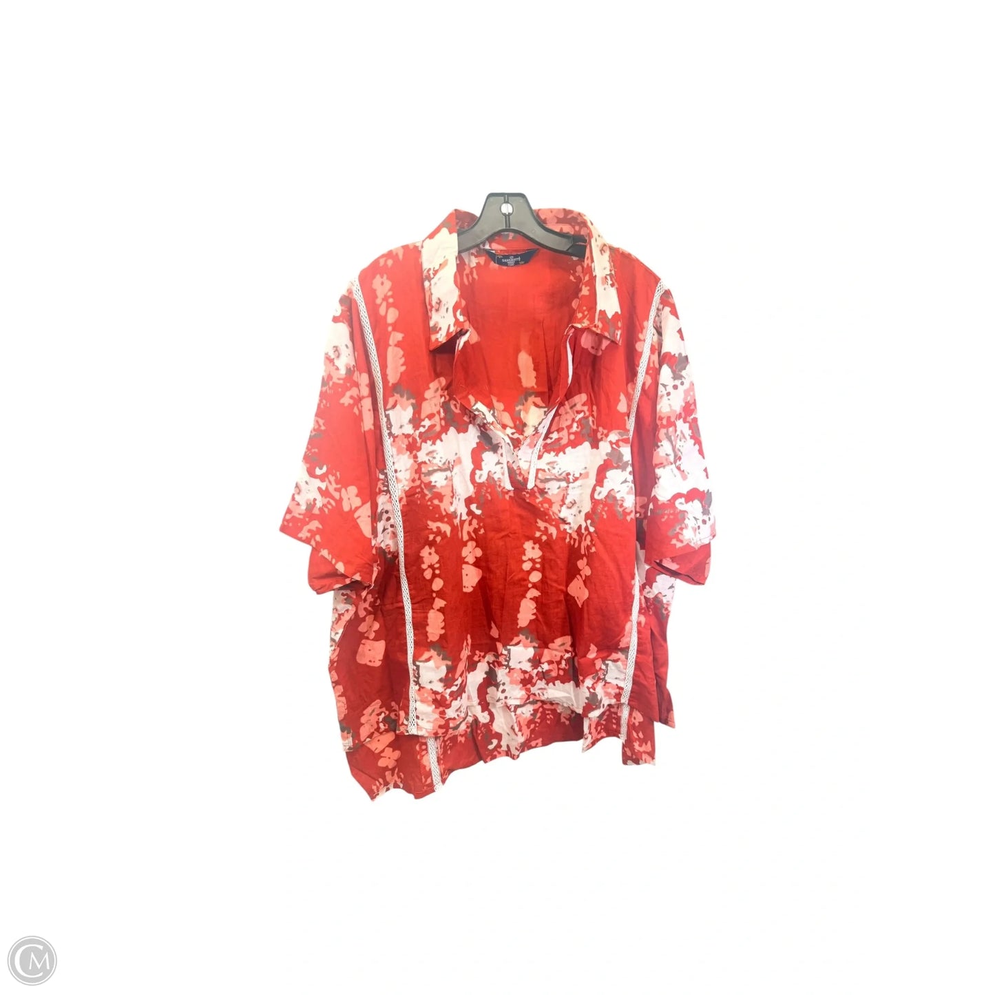 Swimwear Cover-up By Sanskruti Homes In Orange & White, Size: 3x