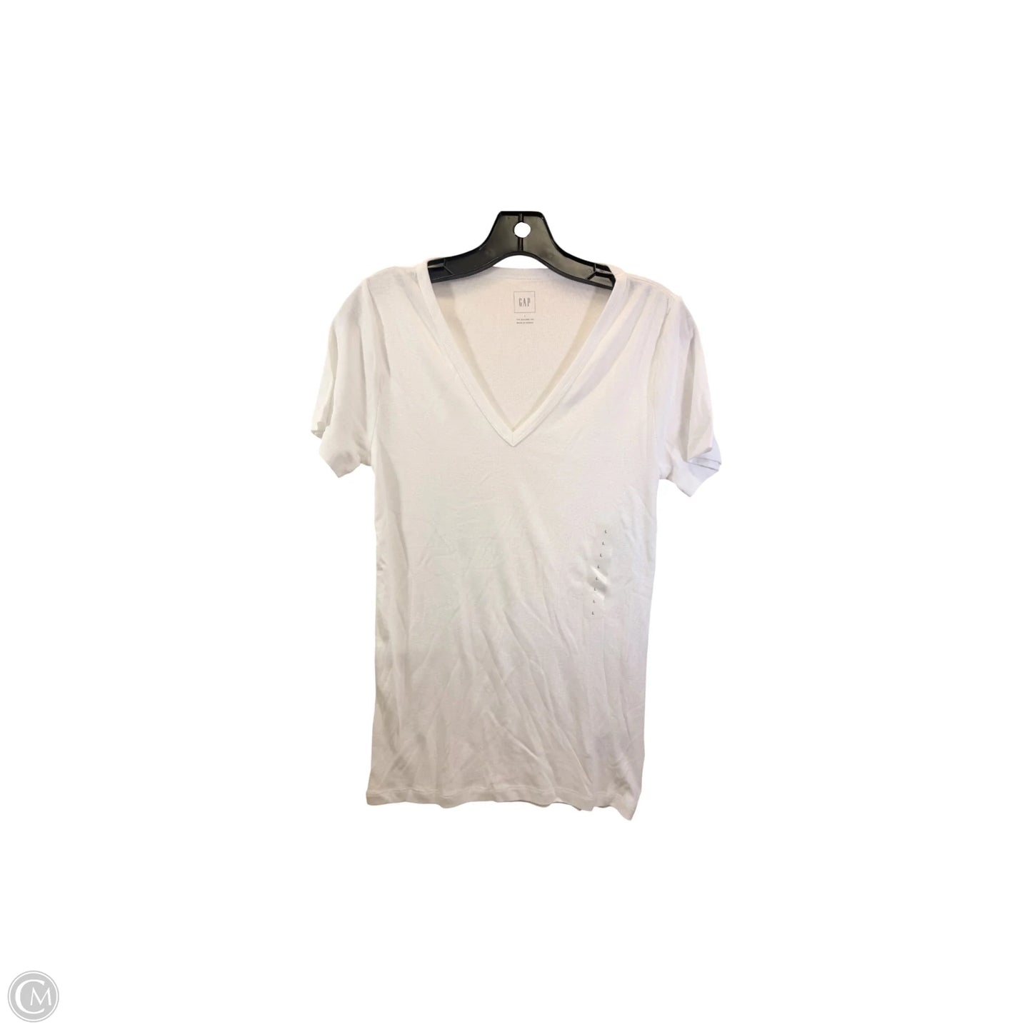 Top Short Sleeve Basic By Gap In White, Size: L