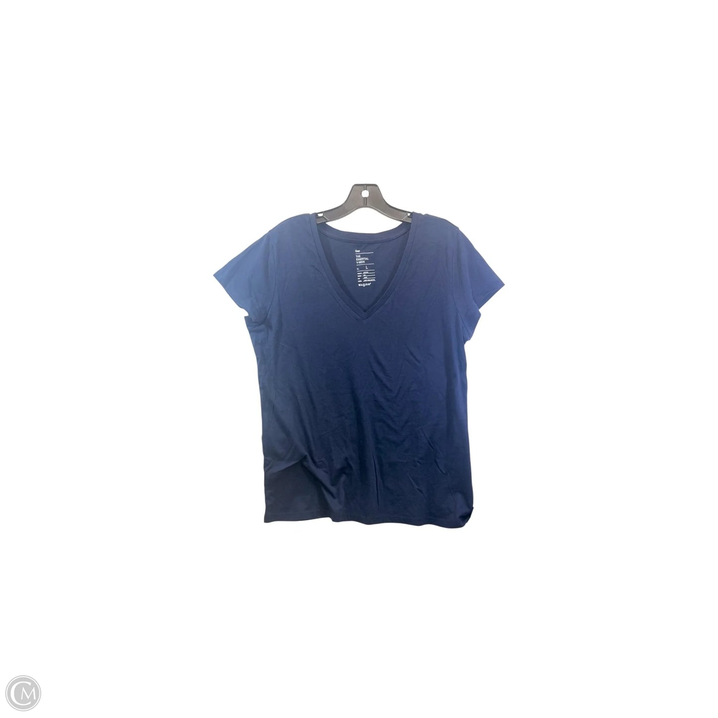 Top Short Sleeve By Gap In Navy, Size: L