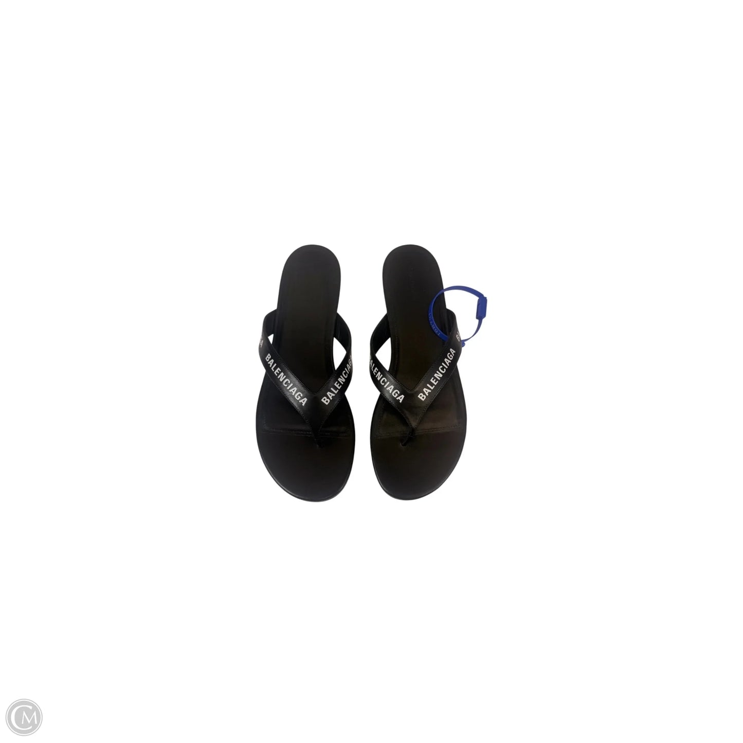 Sandals Luxury Designer By Balenciaga In Black & White, Size: 10