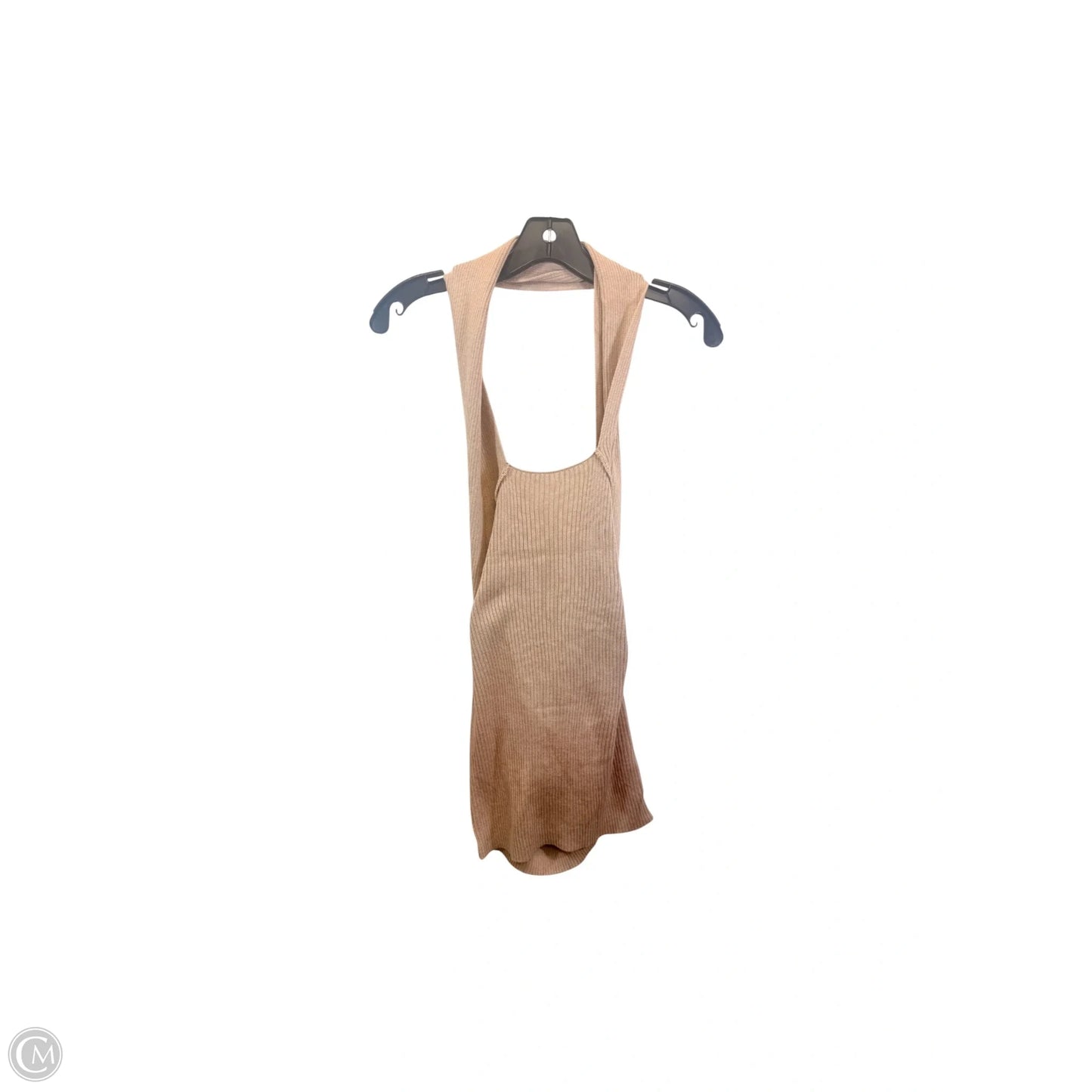 Top Sleeveless By Commense In Tan, Size: M