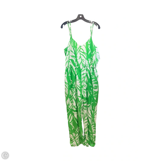 Jumpsuit Designer By Lilly Pulitzer In Green & White, Size: Xl