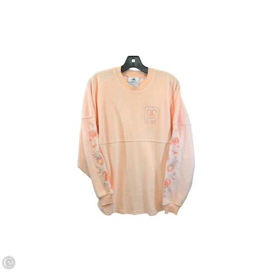 Sweatshirt Crewneck By Disney In Peach, Size: Xs