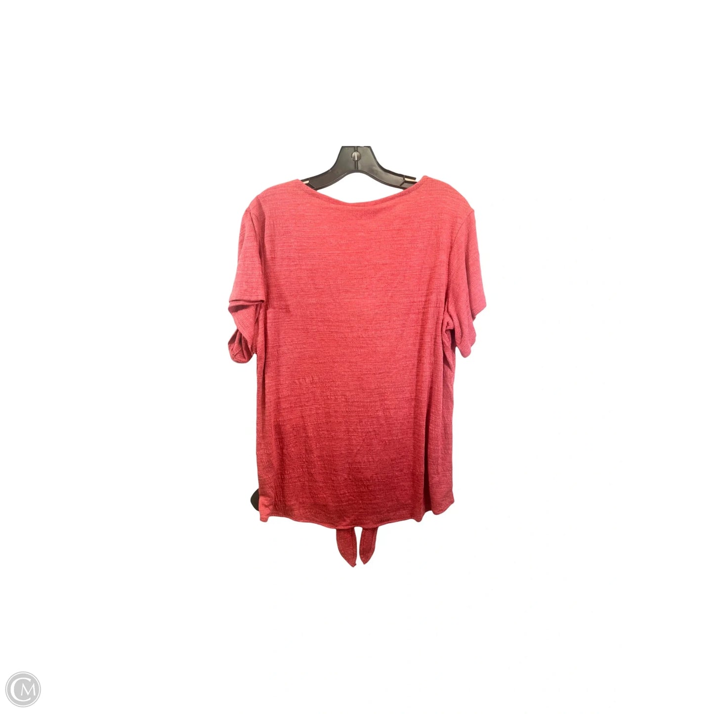 Top Short Sleeve By Weatherproof In Red, Size: L