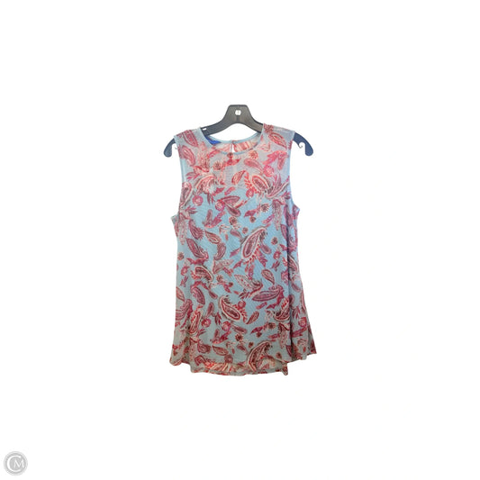 Top Sleeveless By Premise In Blue & Yellow, Size: M