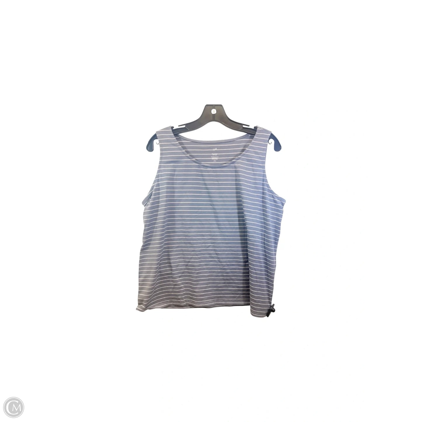 Tank Top By J. Jill In Grey & White, Size: Lp