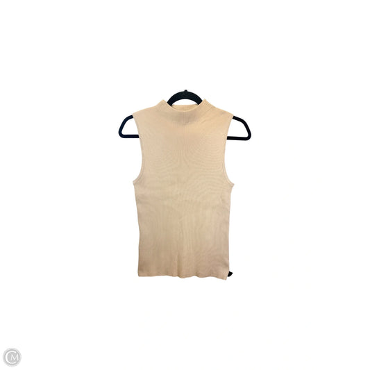 Top Sleeveless Designer By Halston In Tan, Size: S
