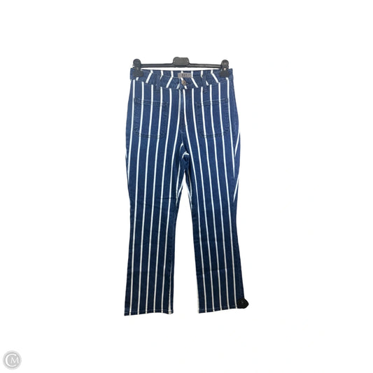 Jeans Flared By Kut In Blue & White, Size: 2