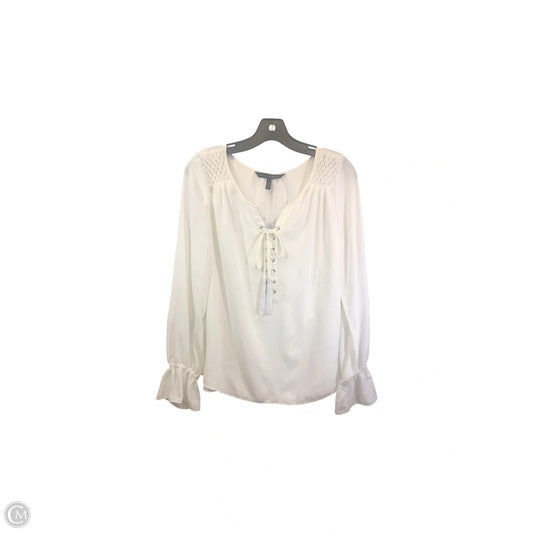 Top Long Sleeve By White House Black Market In Cream, Size: M