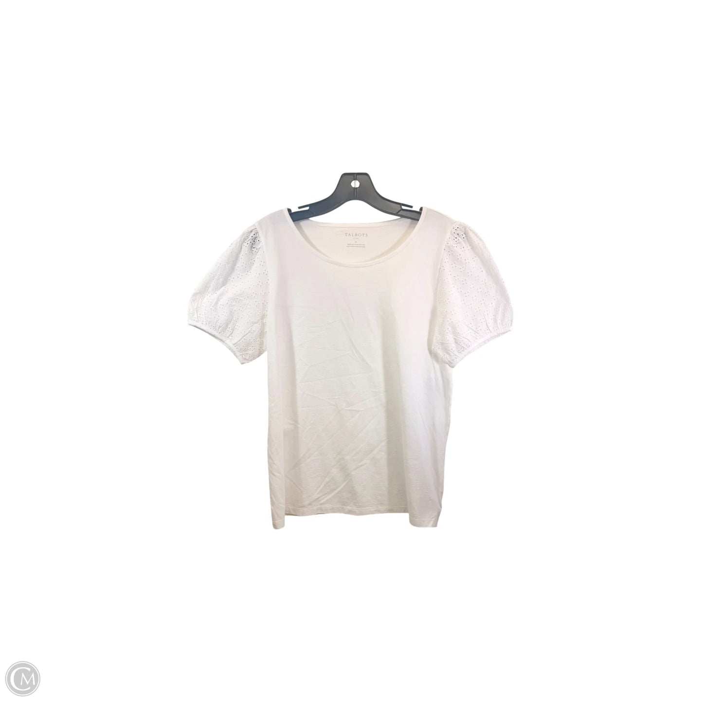 Top Short Sleeve By Talbots In White, Size: M