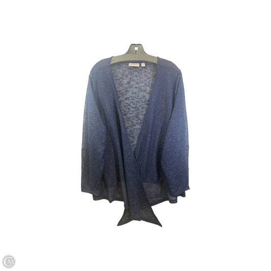 Cardigan By Belle By Kim Gravel In Blue, Size: 3x