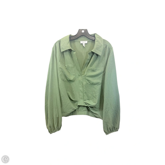 Top Long Sleeve By Sofia By Sofia Vergara In Green, Size: Xl
