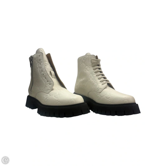 Boots Combat By Gucci In Cream, Size: 10.5