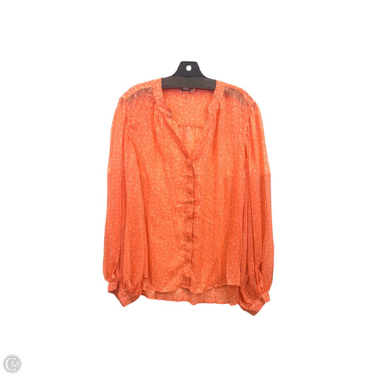 Top Long Sleeve By Chicos In Orange, Size: Xl
